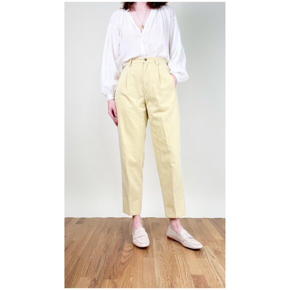 Vintage High Rise Waisted Denim Jean Pants Straight Leg Coastal Old Money Luxury - Picture 2 of 9